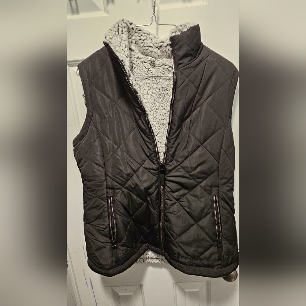 (S) Free Country Brand Black Outter wear Vest